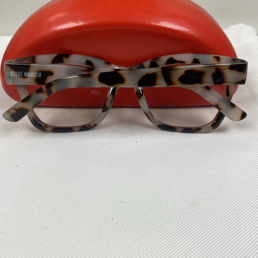 Steve Madden Blue Light Block Oversized Animal Print Glasses NeverUsed - Picture 11 of 15
